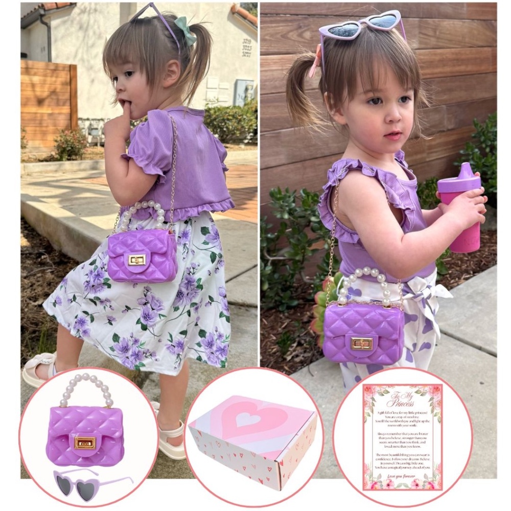 Toddler Purse & Sunglasses with Gift Box | Baby Purse For 1 2 3 Year Old